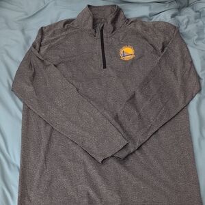 Golden State Warriors Quarter-Zip Pullover, Heather Grey, Size L
